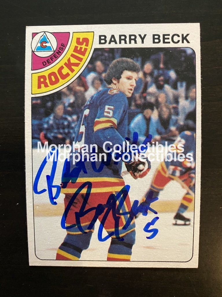Barry Beck - Autographed Card 1978-79 Topps #2