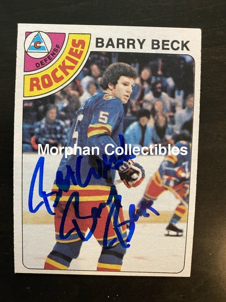 Barry Beck - Autographed Card 1978-79 Topps #20