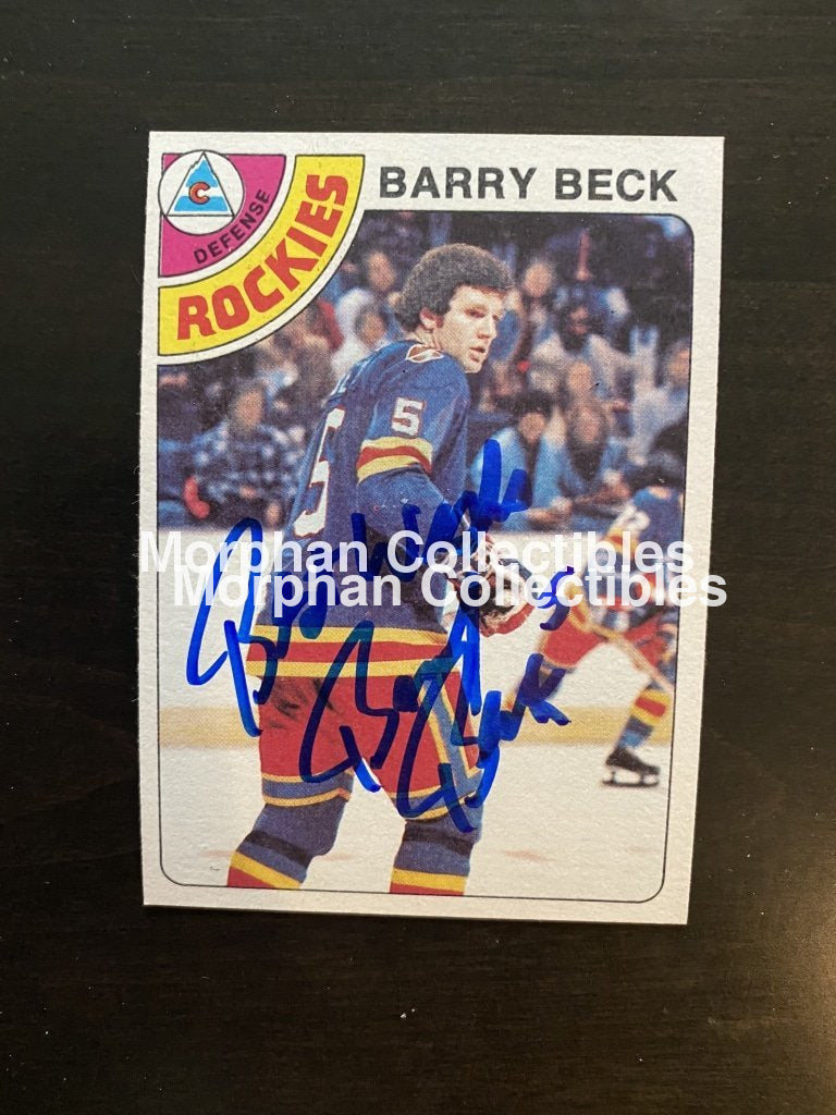 Barry Beck - Autographed Card 1978-79 Topps #21
