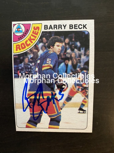 Barry Beck - Autographed Card 1978-79 Topps #24