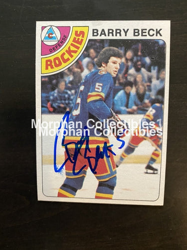 Barry Beck - Autographed Card 1978-79 Topps #25