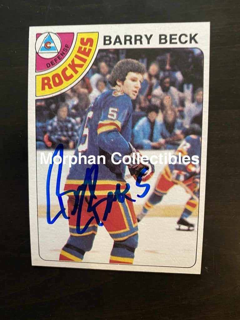 Barry Beck - Autographed Card 1978-79 Topps #26