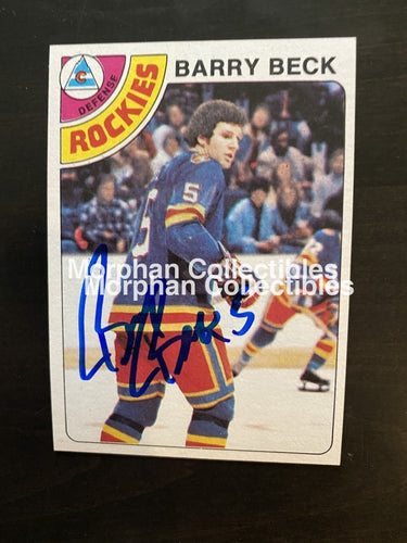 Barry Beck - Autographed Card 1978-79 Topps #26