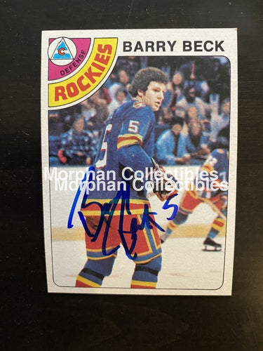 Barry Beck Autographed Cards Card