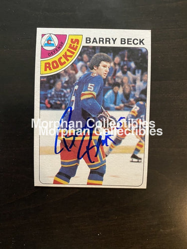 Barry Beck Autographed Cards Card