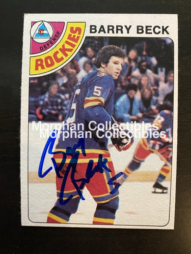 Barry Beck - Autographed Card 1978-79 Topps #3