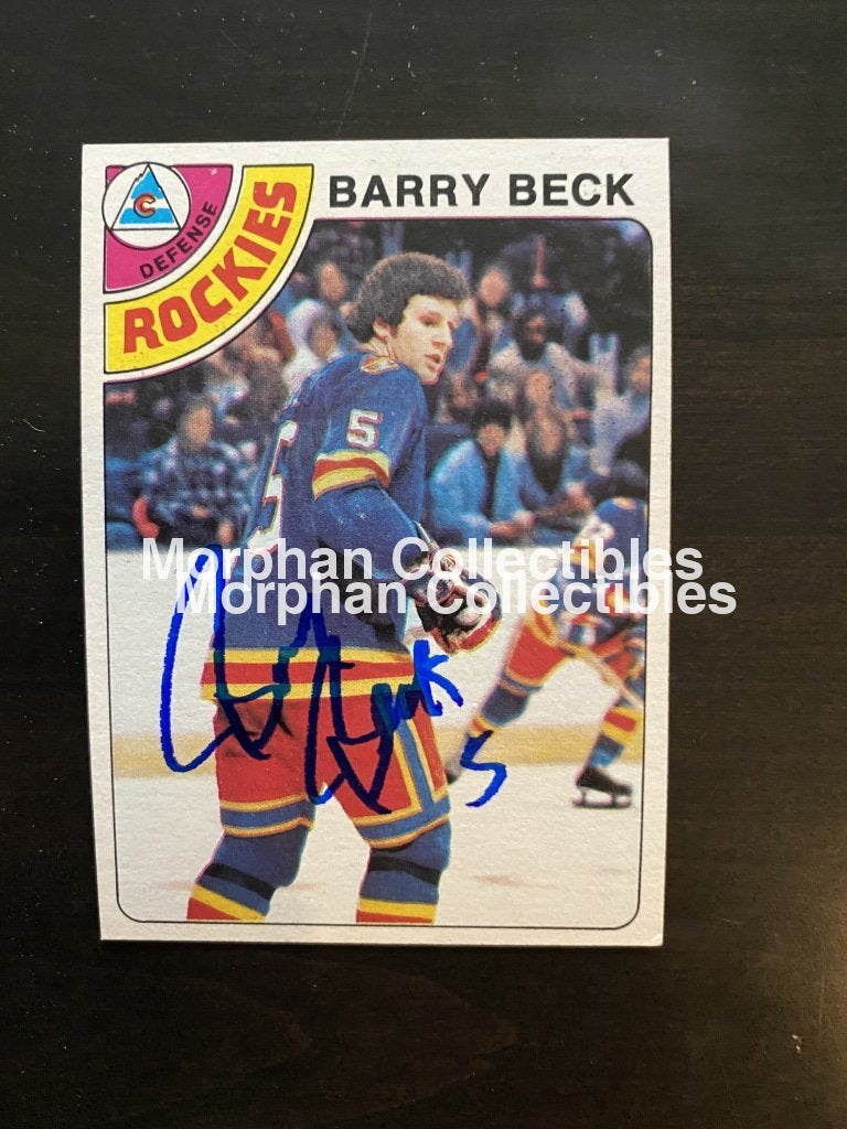Barry Beck - Autographed Card 1978-79 Topps #31
