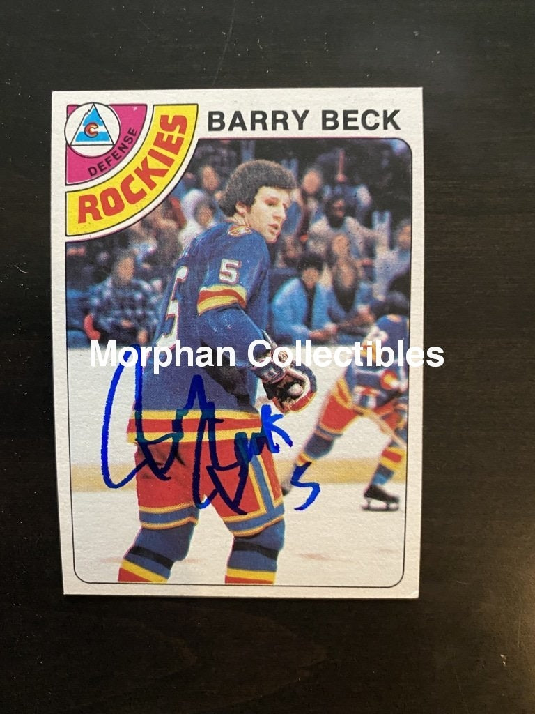 Barry Beck - Autographed Card 1978-79 Topps #31