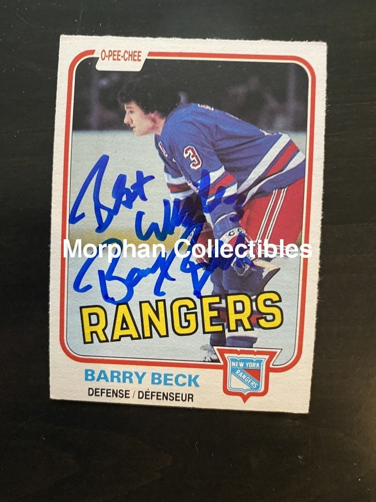 Barry Beck Autographed Cards Card