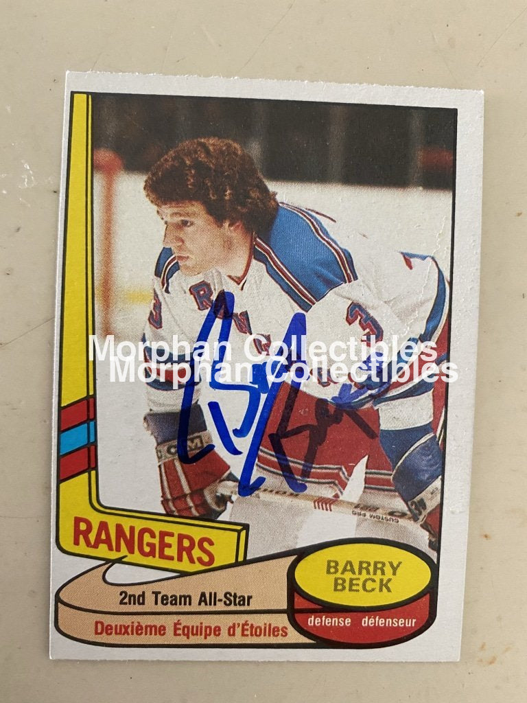 Barry Beck - Autographed Card 1979-80 Opc As #1