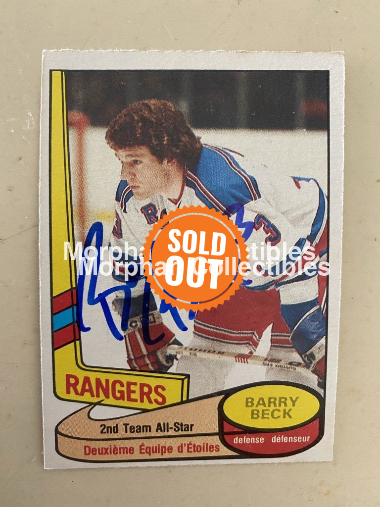 Barry Beck - Autographed Card 1979-80 Opc As #2