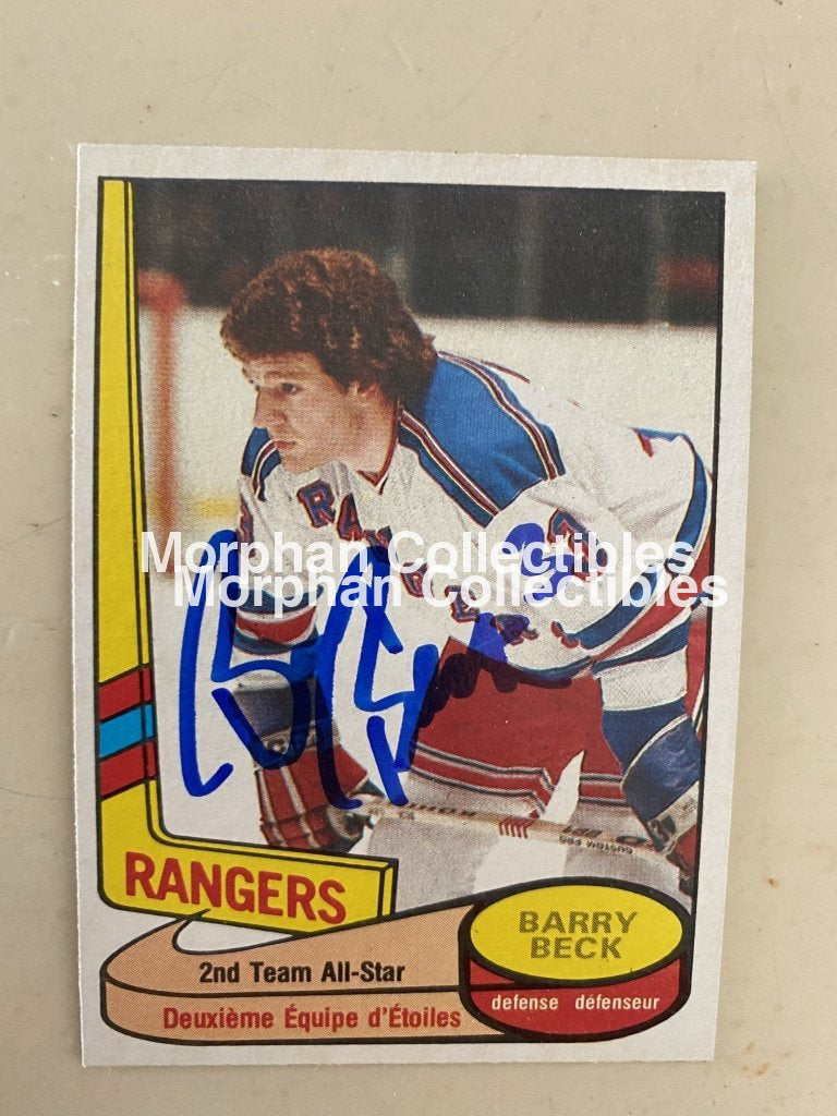 Barry Beck Autographed Cards Card
