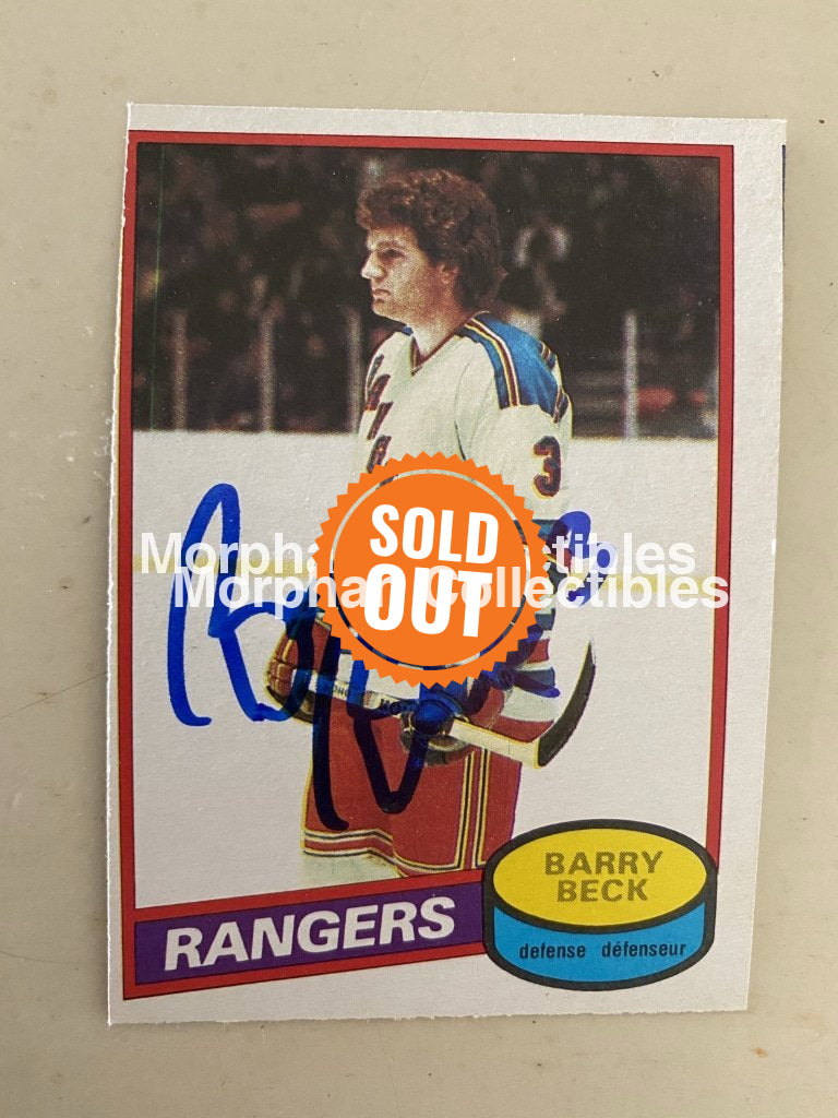 Barry Beck - Autographed Card 1980-81 Opc
