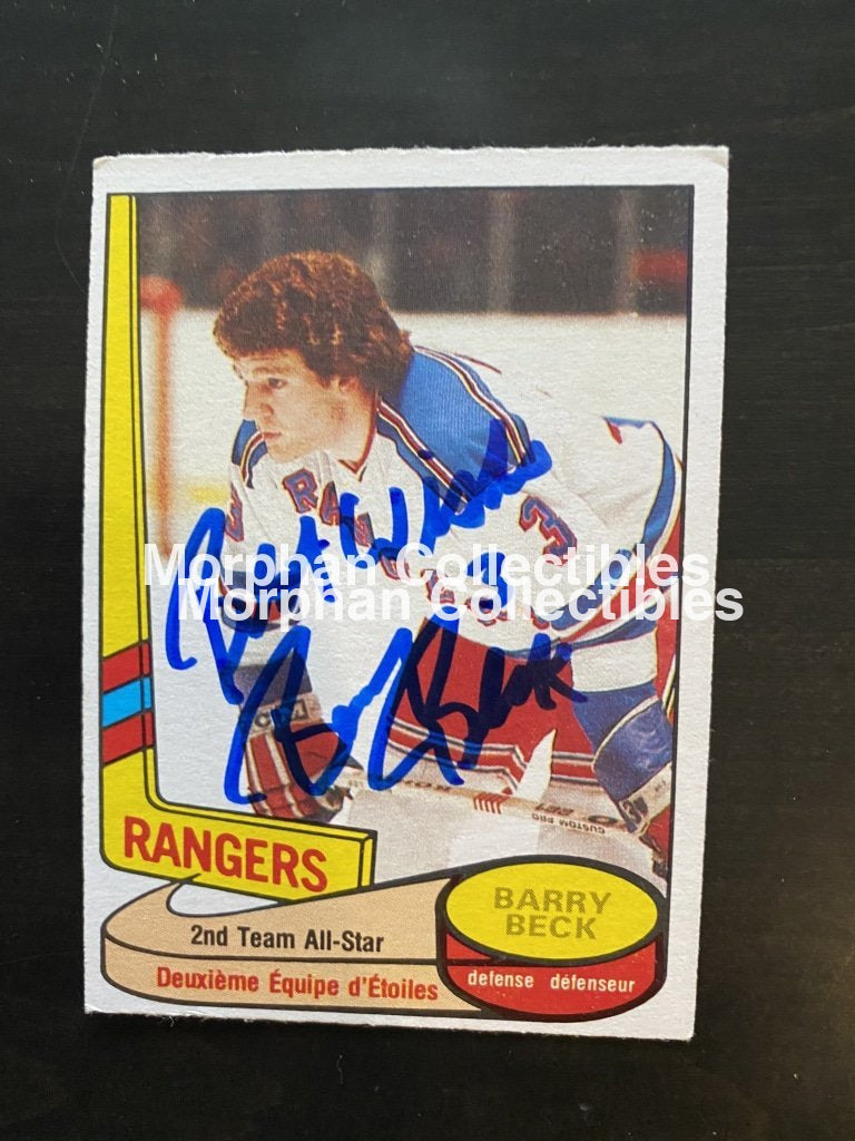 Barry Beck - Autographed Card 1980-81 Opc As