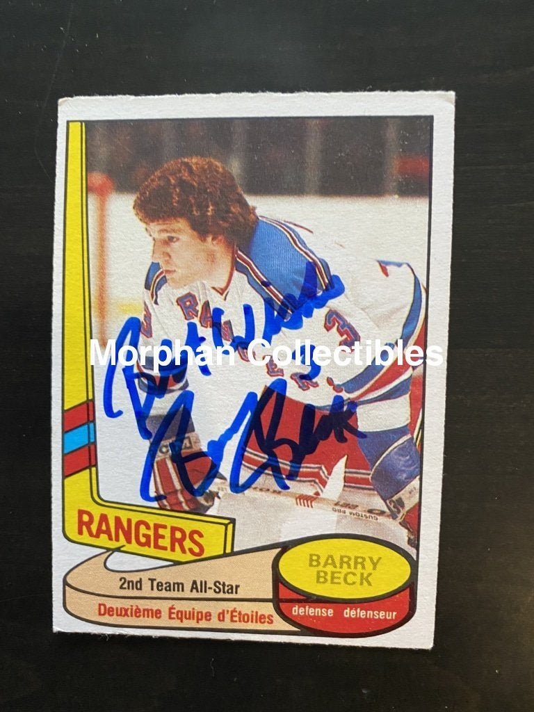 Barry Beck - Autographed Card 1980-81 Opc As