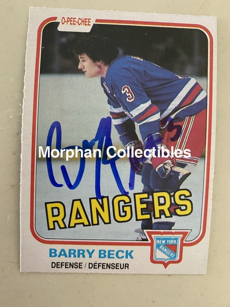 Barry Beck - Autographed Card 1981-82 Opc #2