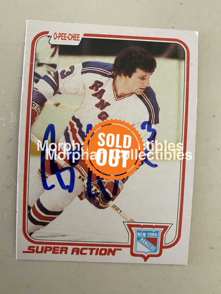 Barry Beck - Autographed Card 1981-82 Opc Sa #2
