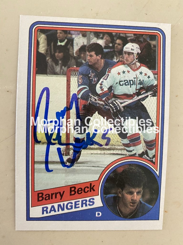 Barry Beck Autographed Cards Card
