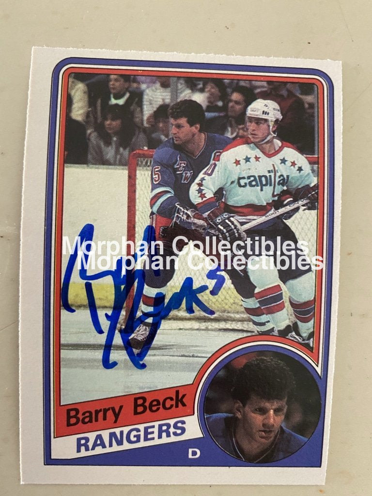 Barry Beck - Autographed Card 1984-85 Opc #3