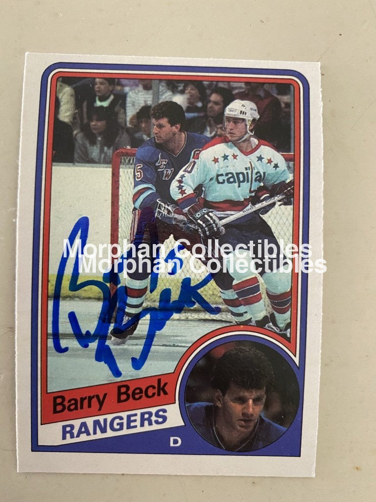 Barry Beck - Autographed Card 1984-85 Opc #5