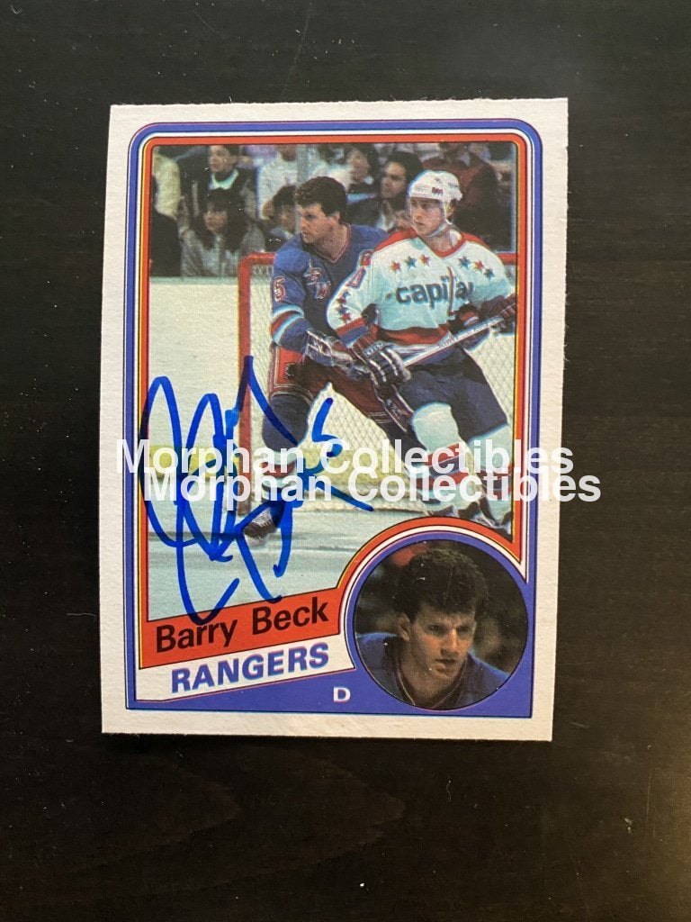 Barry Beck - Autographed Card 1984-85 Opc #7