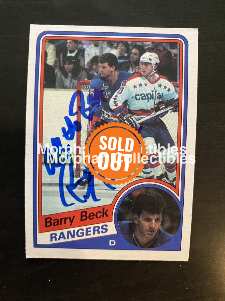 Barry Beck - Autographed Card 1984-85 Opc