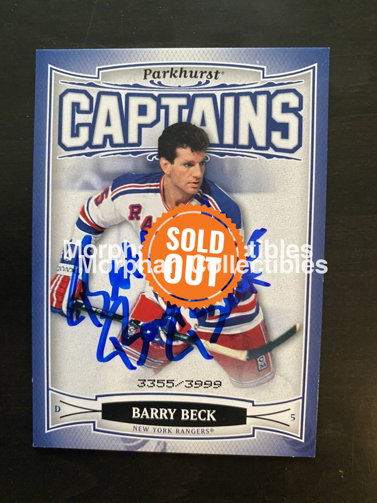 Barry Beck - Autographed Card 2006-07 Captains #4