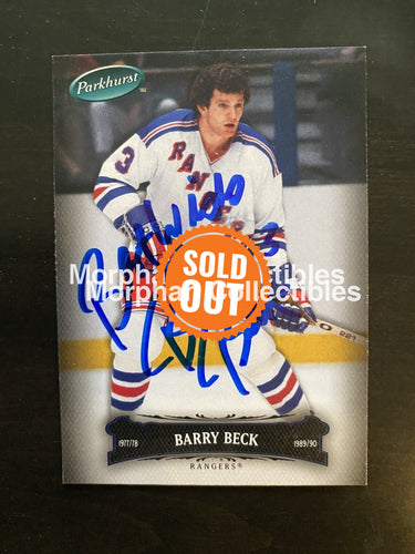 Barry Beck - Autographed Card 2007 Parkhurst #2