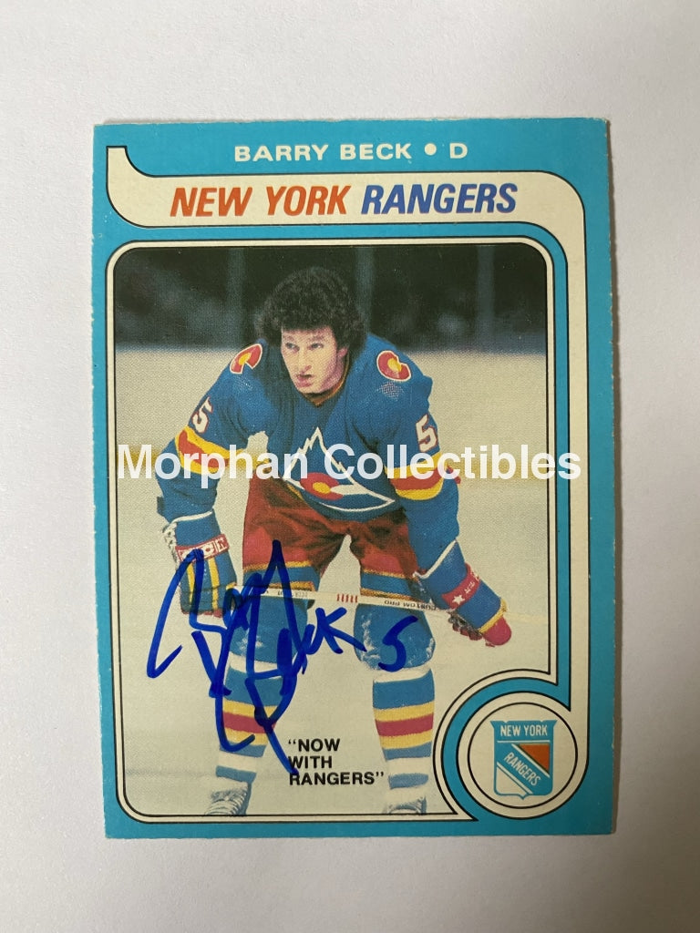 Barry Beck - Autographed Card Opc 1979-80