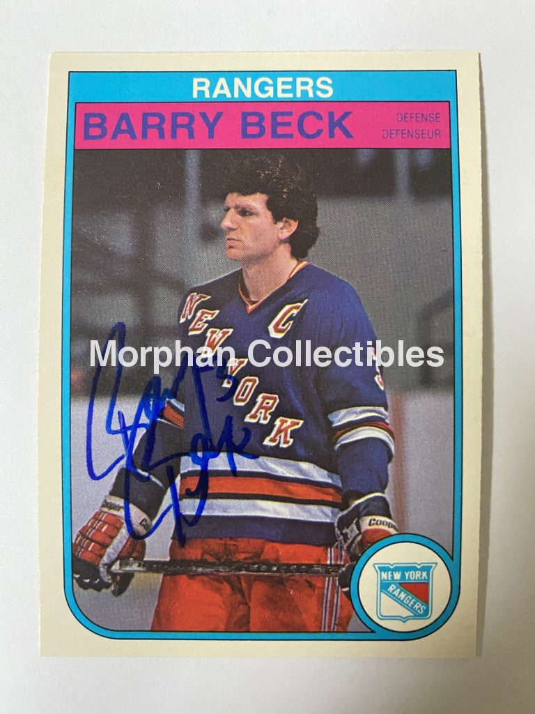 Barry Beck - Autographed Card Opc 1982-83