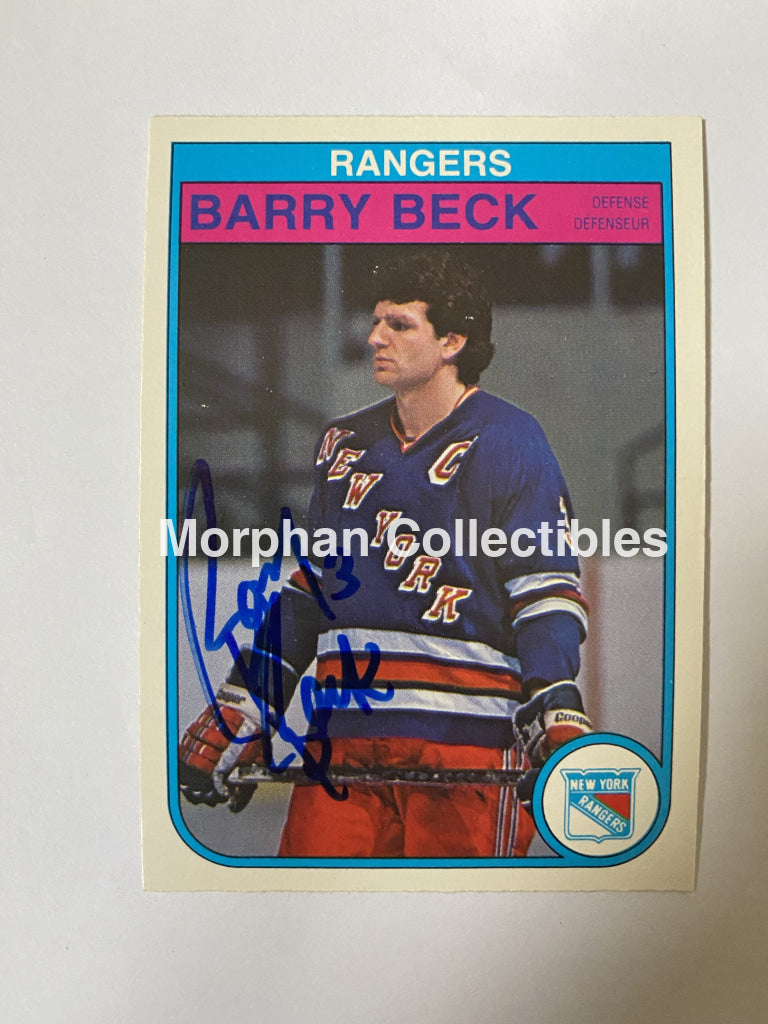 Barry Beck - Autographed Card Opc 1982-83
