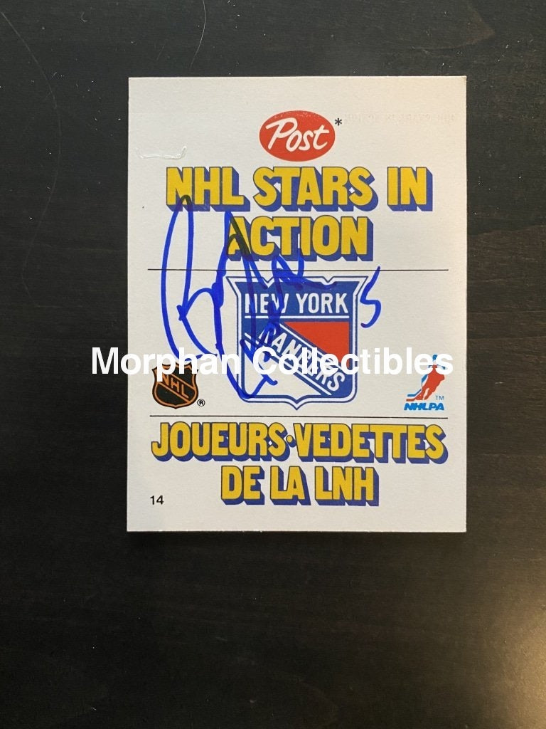 Barry Beck - Autographed Card Post Stars In Action