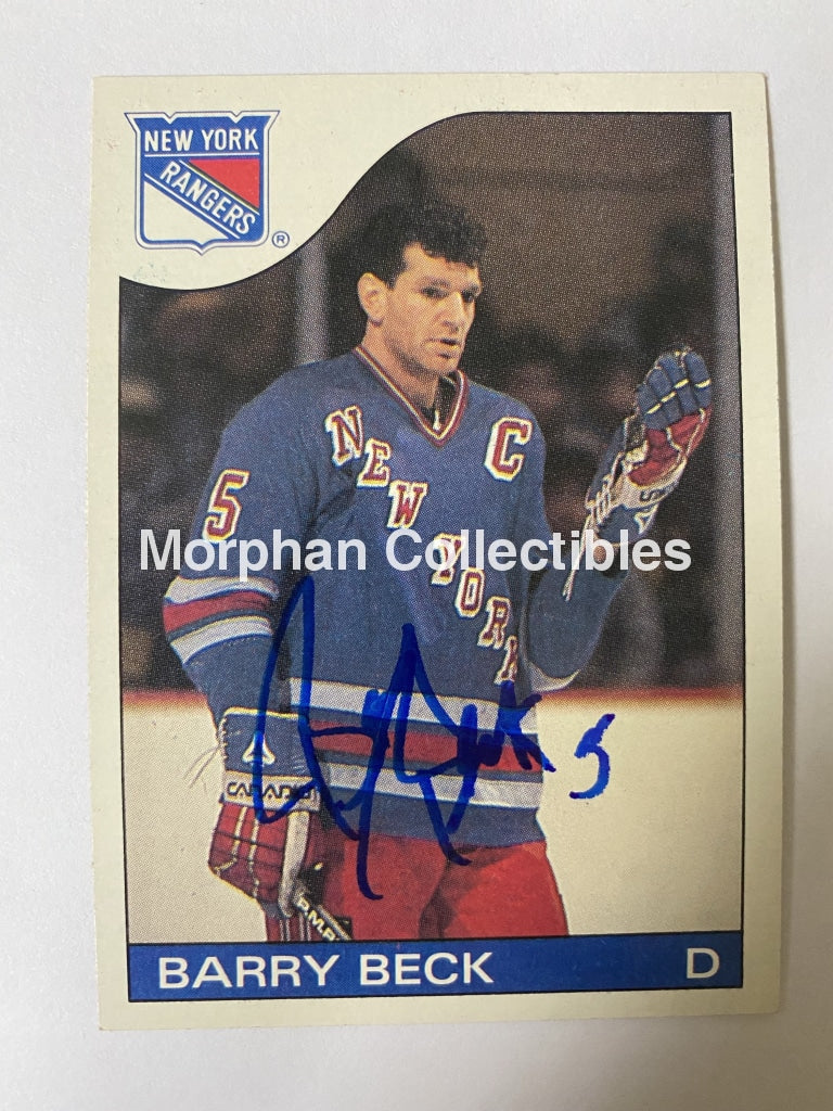 Barry Beck - Autographed Card Topps 1985-86