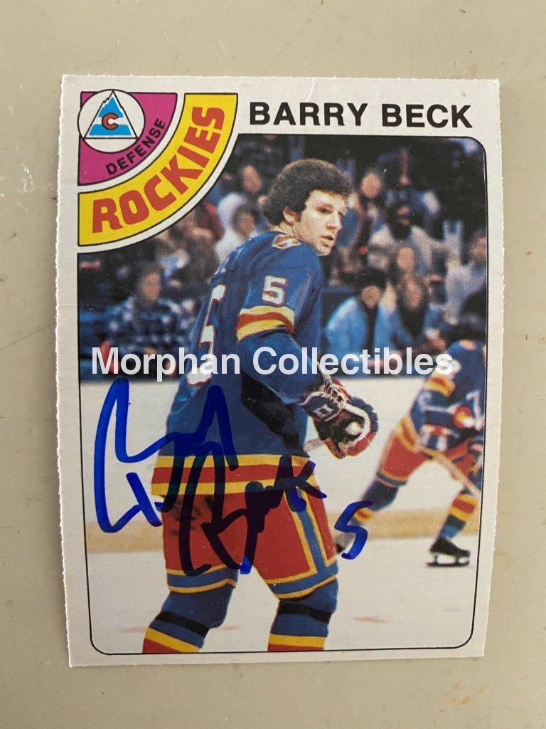 Barry Beck - Autographed Card 1978-79 Opc #1
