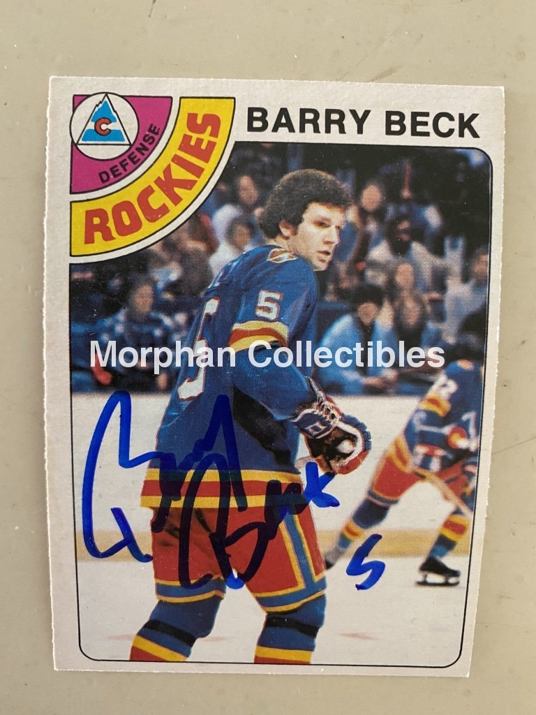 Barry Beck - Autographed Card 1978-79 Opc #6