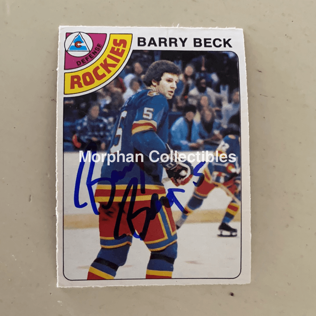 Barry Beck - Autographed Card 1978-79 Opc #7