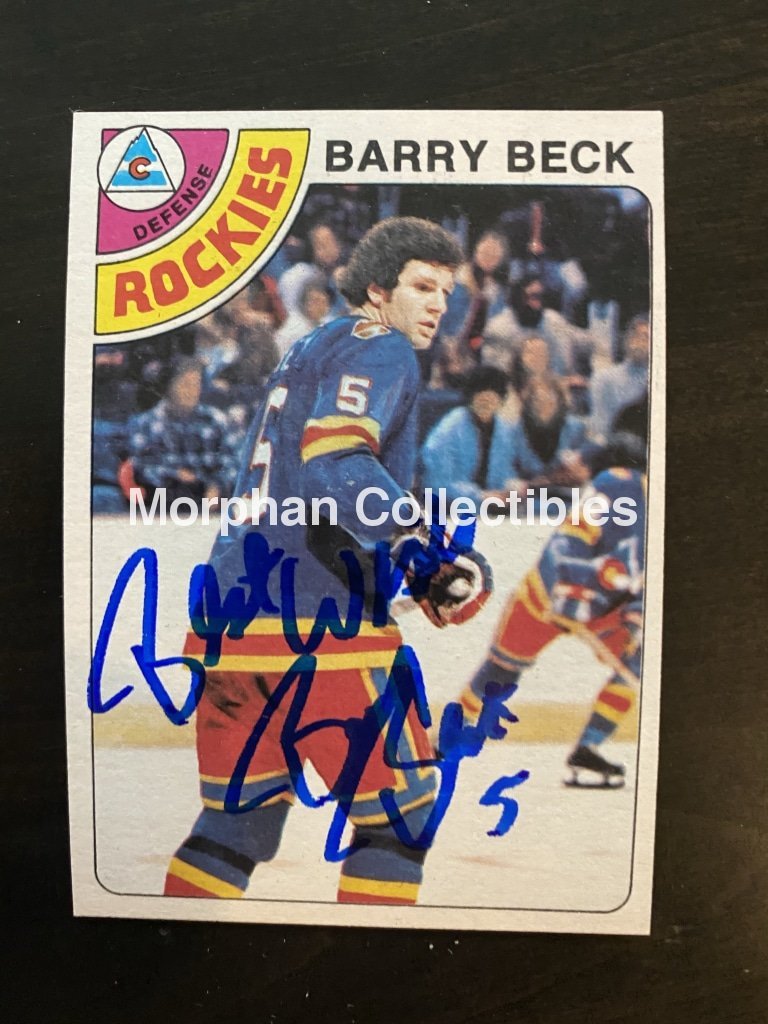 Barry Beck - Autographed Card 1978-79 Topps #14