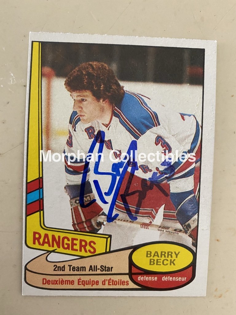 Barry Beck - Autographed Card 1979-80 Opc As #1