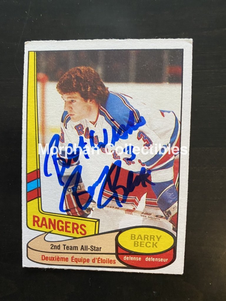 Barry Beck - Autographed Card 1980-81 Opc As