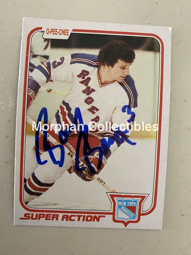 Barry Beck - Autographed Card 1981-82 Opc Sa #2