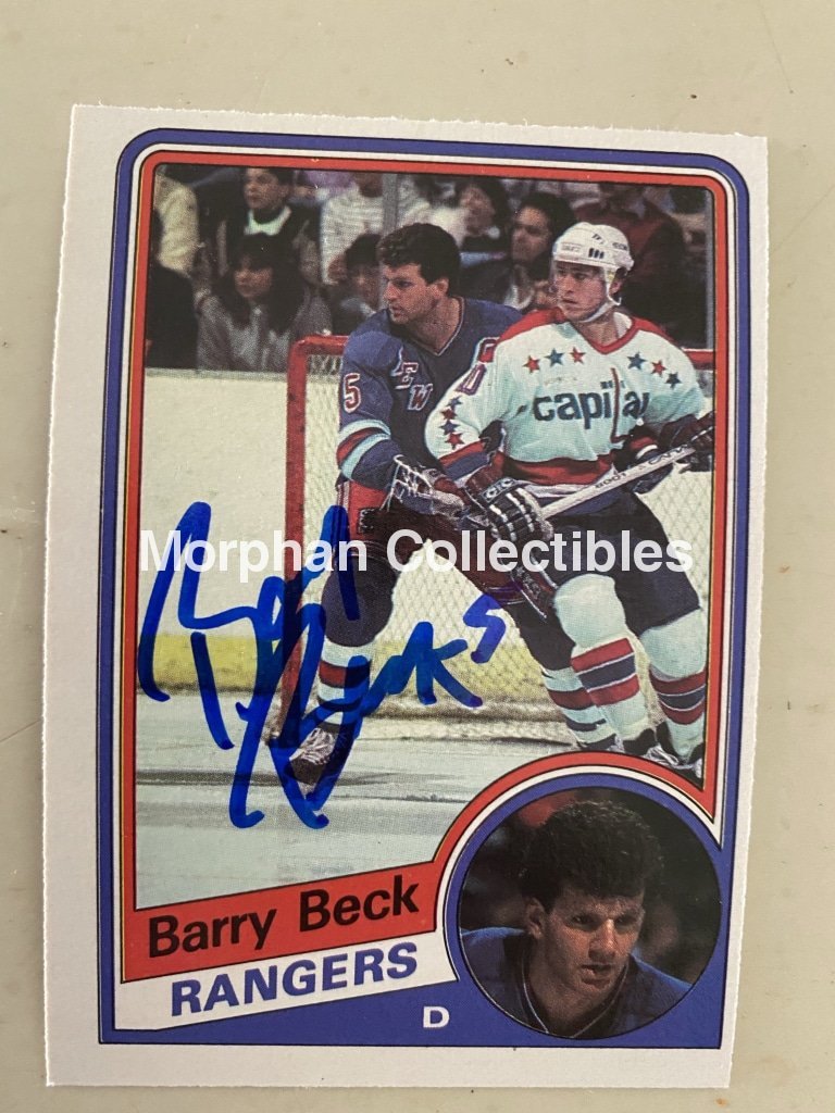 Barry Beck - Autographed Card 1984-85 Opc #3