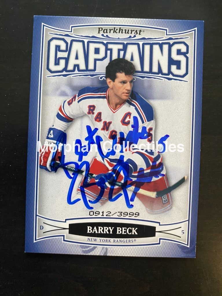 Barry Beck - Autographed Card 2006-07 Captains #2