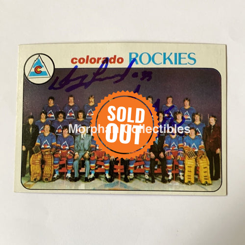 Barry Beck / Doug Favell - Autographed Card Topps 1979-80 Team Colorado
