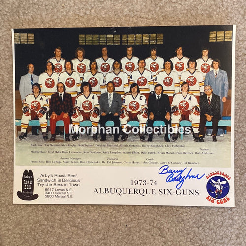 Barry Boughner - Autographed Albuquerque Six-Guns 8X10 Team Photo