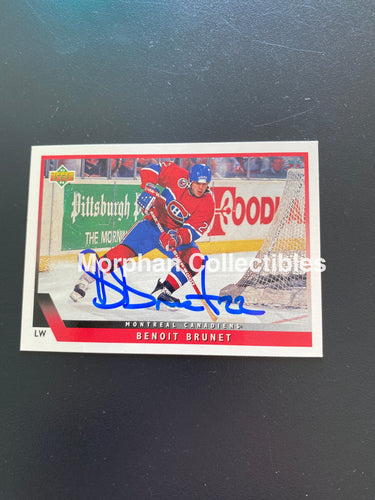 Benoit Brunet - Autographed Card 1993-94 Upper Deck #2