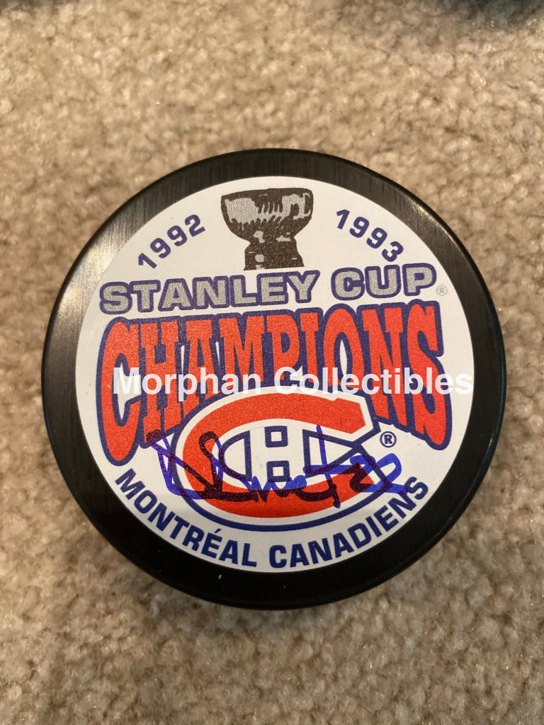 Benoit Brunet - Autographed Puck Montreal Canadiens Stanley Cup 1993