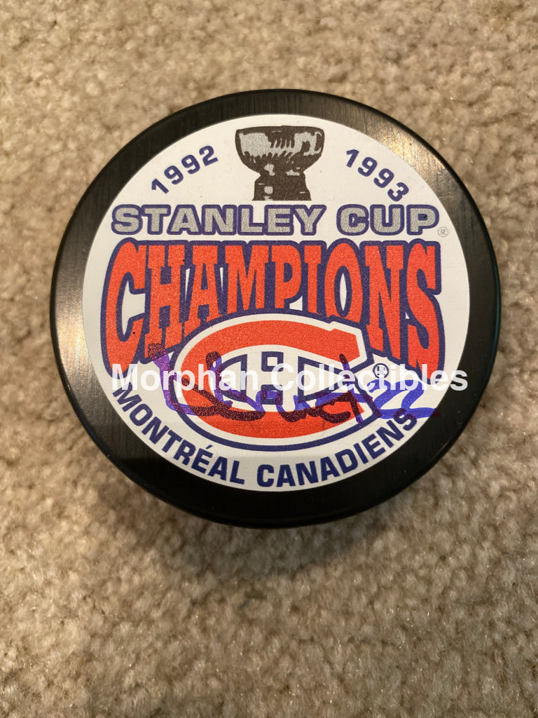 Benoit Brunet - Autographed Puck Montreal Canadiens Stanley Cup 1993