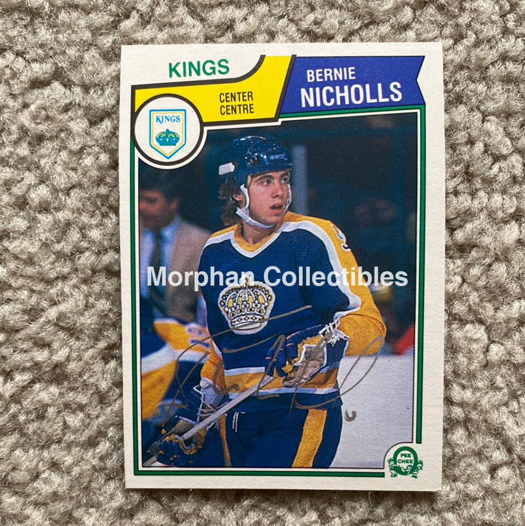 Bernie Nicholls - Autographed Card - 1983 - 84 Opc Rookie