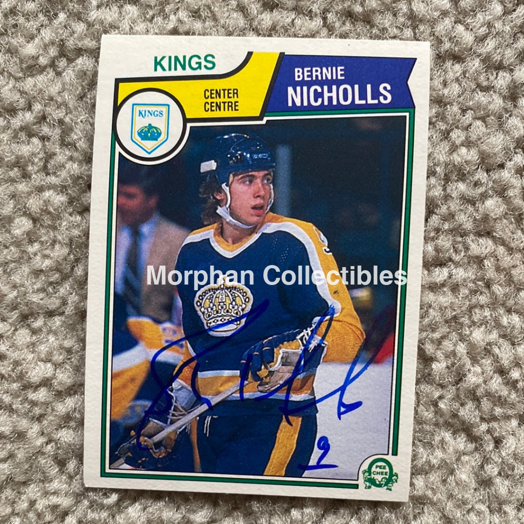 Bernie Nicholls - Autographed Card - 1983 - 84 Opc Rookie