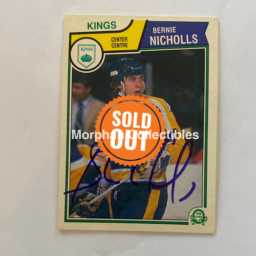 Bernie Nicholls- Autographed Card - 1983-84 Opc Rookie